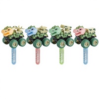 Essentiels pour la Journée à la Plage, Cadeaux de Fête, Bâton à Bulles Non Toxique Style Véhicule Militaire Dinosaure Voiture Cascadeuse pour Enfants, Jouets d'Été en Plein Air