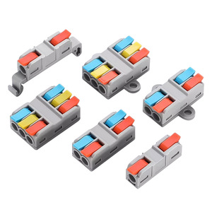 Spring Terminal Block Connector 2 In 2 Out Snap Fit Wire <b>Clamp</b> ABS Material <b>Quick</b> Connect For Electrical Wiring - Product Image 2