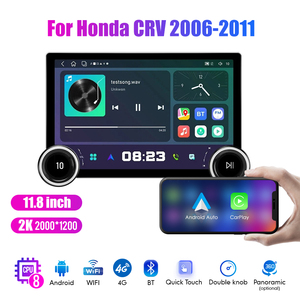 Autoradio Android 2 Din con Schermo QLED 2K da 11,8 Pollici e Doppia Manopola per <span class=keywords><strong>Honda</strong></span> <span class=keywords><strong>CRV</strong></span> 2006-2011, Stereo con Android <span class=keywords><strong>Auto</strong></span> e Carplay - Product Image 2