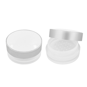 カスタム20gフリップラウンドパウダーボックスミラーと弾性ネット容器空箱化粧品プラスチックボックス包装材料 - Product Image 1