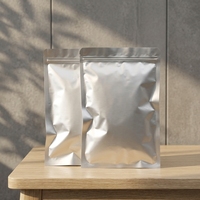 Bolsa de Papel de Aluminio Puro con Cierre de 3 Lados, Bolsa con Cierre Hermético para Alimentos, Bolsa Plana de Mylar, Sellable al Calor, a Prueba de Olores