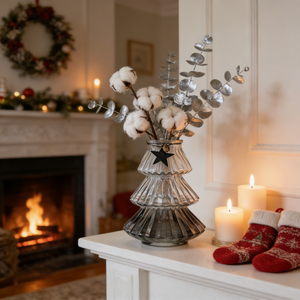 Vase en verre décoratif pour arbre de Noël, centre de table de fête, mariage, maison, luxe, personnalisable - Product Image 1