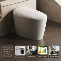 Toilette intelligente sans réservoir SOJU, version eau froide, non électrique, avec bidet intelligent, WC intelligent, toilette intelligente à poser au sol