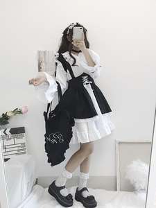 Costume de servante Lolita noir mignon Ecowalson pour filles et femmes, costume de cosplay de servante adorable, spectacle d'animation, tenue japonaise, robe, vêtements - Product Image 2