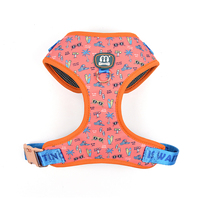 Ensemble collier et harnais pour chien MIDEPET, motif personnalisé, impression double face, polyester/nylon réfléchissant, Saint-Valentin
