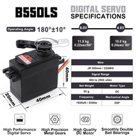AGFRC precio bajo B55DLS 55g 2BB 11,5 KG alto Torque 0,22 s 6,0 V Metal Gear Digital cepillado RC RTR coche de carreras Robot industria Servo
