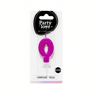 Bougie d'anniversaire sans goutte en cire de paraffine fuchsia pour fête, 4,5 cm - Product Image 2