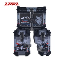 Nouvel arrivage, faible MOQ : Lot de 3 valises latérales de moto robustes, antivol et étanches avec serrure à combinaison pour scooter
