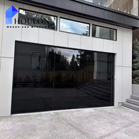 Porte de garage sans cadre en verre trempé et aluminium, design populaire, qualité supérieure, très demandée, pour usage commercial
