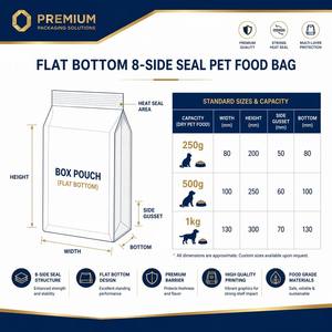 Sac d'emballage durable de 10 kg anti-odeur pour aliments pour animaux de compagnie, pochette à soufflet latéral recyclable, emballage en vrac pour aliments secs, sac de grande capacité de 20 lb - Product Image 5