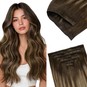 Extensions de cheveux naturels indiens Remy bruts à clipser, double trame, simple tirage, double brins, très demandées - Product Image 3