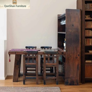 <span class=keywords><strong>Table</strong></span> <span class=keywords><strong>de</strong></span> <span class=keywords><strong>bar</strong></span> multifonctionnelle en bois massif <span class=keywords><strong>de</strong></span> style bateau ancien, pour salon, balcon, utilisation <span class=keywords><strong>murale</strong></span> ou haute pour salle à manger - Product Image 2
