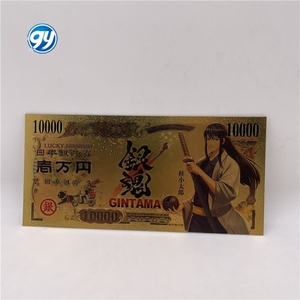 5 types de billets de banque d'anime japonais <span class=keywords><strong>Gintama</strong></span>, billets de banque en or, collection de cartes de dessin animé - Product Image 2