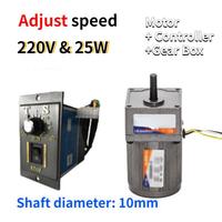Controlador de Velocidad Ajustable Plc 25w &amp;   Adaptador de Motor Variable, Caja de Engranajes de Corriente Alterna, Venta al por Mayor
