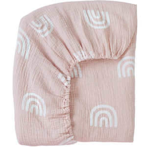 Drap <span class=keywords><strong>de</strong></span> berceau ajusté doux respirant arc-en-ciel bébé drap <span class=keywords><strong>de</strong></span> berceau Standard berceau enfant en bas âge <span class=keywords><strong>lit</strong></span> matelas bébé pare-chocs <span class=keywords><strong>lit</strong></span> <span class=keywords><strong>tresse</strong></span> noeud oreiller - Product Image 1