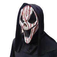 Masque fantôme personnalisé 2026 en latex souple, costume de cosplay de film d'horreur, accessoires de fête effrayants, masques d'Halloween pour adultes