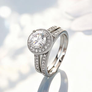 Anillo de Diamantes A114, Oro Blanco, Corte Brillante Redondo, Diamante Natural Color G, Joyería de Compromiso para Mujer - Product Image 6