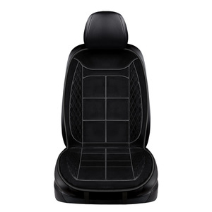 Coussin chauffant pour siège de voiture en cuir PU 12V 24V universel, ensemble de housses de siège chauffantes électriques pour l'hiver - Product Image 1