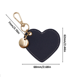 Llavero de Cuero con Forma de Corazón, Moderno, para Coche, Hogar, Bolso, Colgante, Regalo - Product Image 5