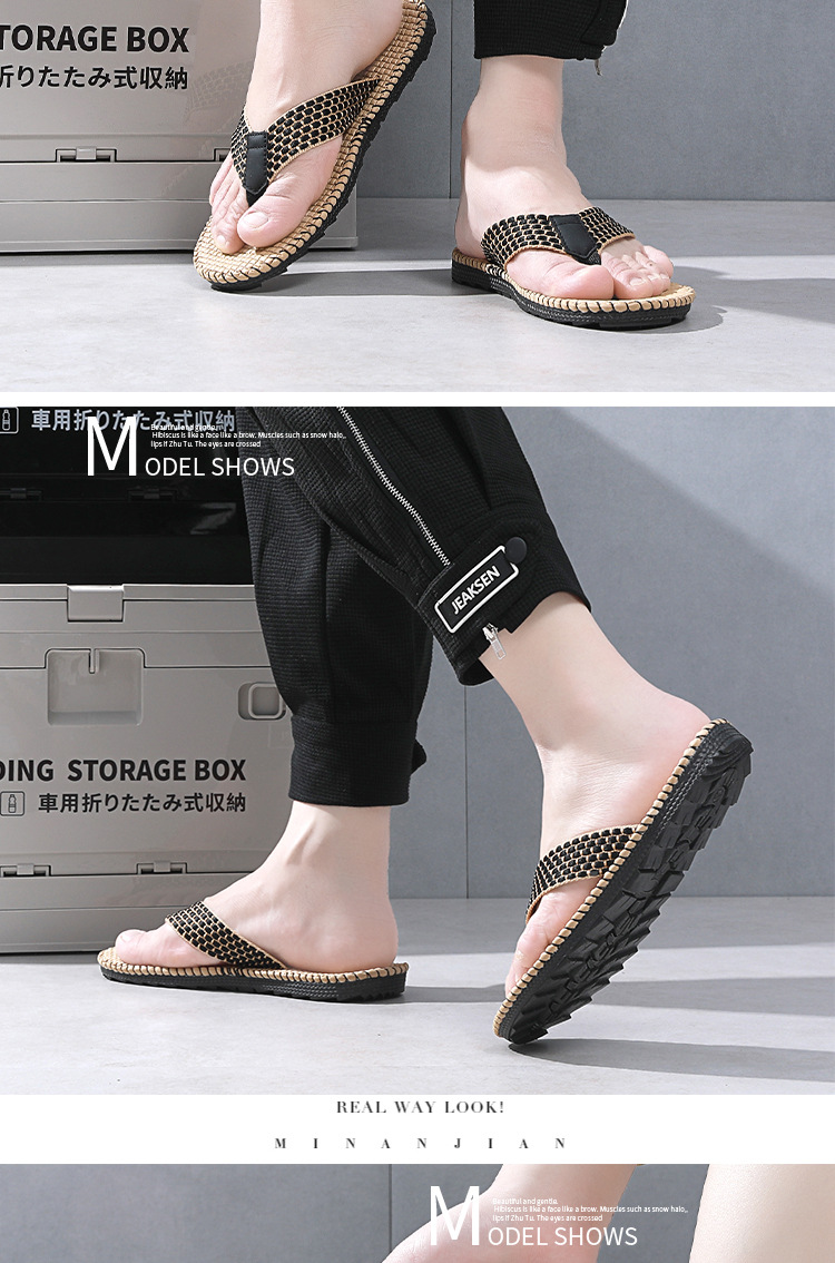 Trend Summer Men Casual Shoes Outside Anti-slip Wear-resistant Slippers Clip Feet Beach Flip-flops Men
