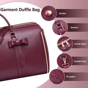 Free Sample Garment <b>Bag</b> for Travel, Waterproof Waxed Leather Weekender Overnight <b>Bag</b> Vintage Travel Hand <b>Carry</b> <b>on</b> <b>Bag</b> - Product Image 6