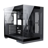 Grosir Komputer Gaming kaca Tempered SAMA Casing PC pendingin air Casing Gaming Tipe C ATX