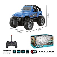 Camion RC tout-terrain 4x4 à l'échelle 1:20 avec télécommande 4 canaux, lumières LED, portée de 15 m, prêt à rouler, électrique