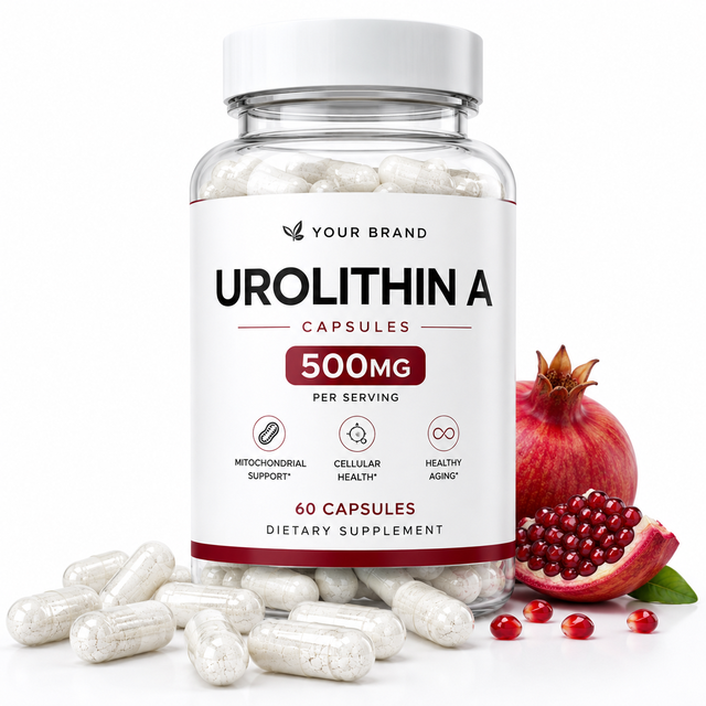 Private Label Urolithin a Capsules 500mg Premium Dietary Supplement OEM Manufacturer