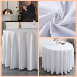 Round Waterproof Stain Resistant Washable Tablecloth Polyester for Dinning <b>Table</b>, <b>Buffet</b> Parties Event Decor - Product Image 2