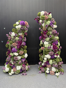 Arrangement floral artificiel vintage vert olive et violet pour mariage, <span class=keywords><strong>centre</strong></span> <span class=keywords><strong>de</strong></span> <span class=keywords><strong>table</strong></span> en hydrangea violet pour décoration <span class=keywords><strong>de</strong></span> mariage d'automne - Product Image 4
