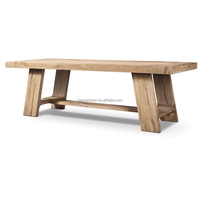 2024 Chine nouvelle conception Table rectangulaire en bois intérieur Table à manger sur mesure
