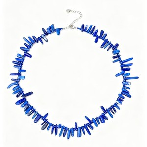 <span class=keywords><strong>Collana</strong></span> Irregolare in Lapislazzuli Naturale, <span class=keywords><strong>Collana</strong></span> Statement con Perle a Punta in Pietra Blu Grezza Naturale, Gioielli Personalizzati - Product Image 6