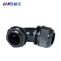 Accessoires de connecteur étanche IP68 en nylon noir pour câble coudé à 90 degrés basse tension, pour connexion de câble MG-A-HE