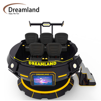 Dreamland-tanque de battleship UFO, 5 asientos de cine vr, simulador de movimiento de rotación, silla de realidad virtual 9D