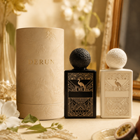 Flacon de parfum en verre 50 ml vide avec vaporisateur, luxe avec boîte, conteneur cosmétique, portable pour voyage, vente en gros, logo personnalisé