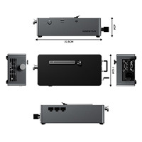 محطة إرساء وحدة معالجة الرسومات الخارجية AG03 متوافقة مع USB4 / Thunderbolt 5 بسرعة 80 جيجابت في الثانية وقوة 800 واط مع وحدة إمداد طاقة مدمجة لمعظم وحدات معالجة الرسومات بقدرة 140 واط PD
