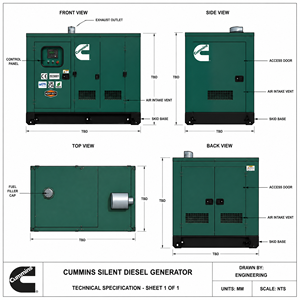 Vente directe usine : Générateur diesel 200 kW 250 kVA silencieux, type ouvert, refroidi par eau, démarrage automatique ATS pour l'Afrique - Product Image 3