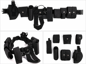 Adjustable Nylon Tactical Belt Set Modular Utility Waist Belt with Multiple Pouches for <b>Security</b> Outdoor Duty Use - Product Image 6