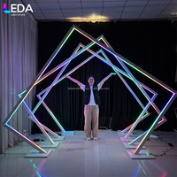 LEDA Red Carpet Walkway Arch Tunnel Wedding Events Party Stage Polygon LED Light Arch Door