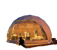 Kit de dôme géodésique imperméable pour hôtel de luxe, glamping, tentes dôme 6m