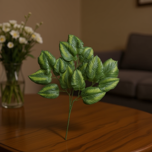 Artificial Phoenix Tail Cabbage Leaves Green 12Pcs For Decoration - Product Image 3