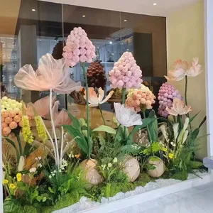 Vv137 맞춤형 대형 종이 꽃 장식 웨딩 장식용 거대한 꽃 상업 브랜드 이벤트 상점 창 장식