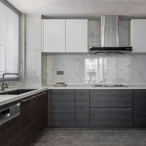 Muebles de Cocina Modulares de Diseño Moderno, Económicos, con Sensación Fresca, en Madera de Colores Mixtos - Product Image 5