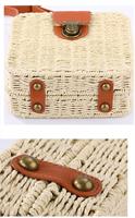 Version coréenne du style chinois Rampage sac de paille Simple carré épaule sac de plage dame mode sac tissé pour l'été automne