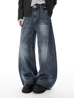 Jean en denim pour homme, coupe skinny, avec détails de couture et attaches, fournisseur Wooden Supplier
