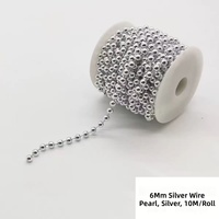 Guirlande suspendue Art Déco de 32 pieds en fausses perles ivoire, pour bouquet de mariée uniforme, décoration de sapin de Noël, table de mariage, fête, bricolage