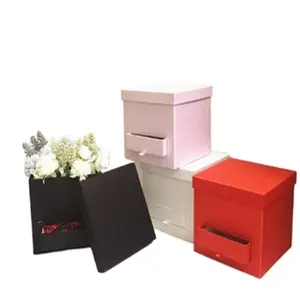 Design Jewelry And Lipstick Square Gift Box With Drawer Luxury Packaging For Festival Valentines Day