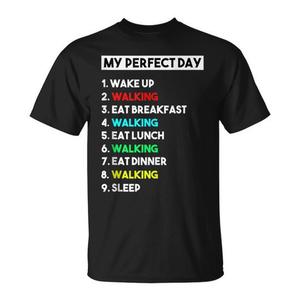 Camiseta My Perfect Walking Day, unisex, para adultos, manga corta, cuello redondo, impresión digital, para caminar, correr, eventos, tallas S, M, L, XL, XXL - Product Image 1