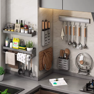 Neues MORE DESIGN Multifunktionales Edelstahl-Doppelschicht-Geschirrgestell Funktionaler Korb Küchenregal - Product Image 5