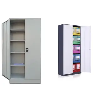 Iron 2 Door Office Furniture 4 shelves low metal Storage steel filing cabinet specifications office cupboard with locking